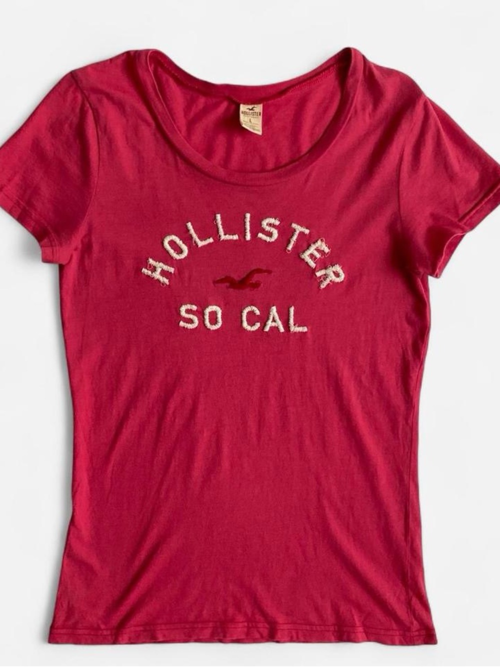 Y2k Hollister pink fitted tee